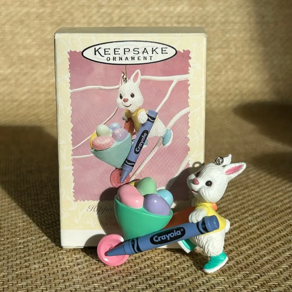 Hallmark Keepsake Easter Bunny Crayola Ornament Wagon Eggs With Box